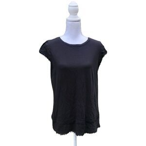 KIM RODGERS Black Blouse Size Small